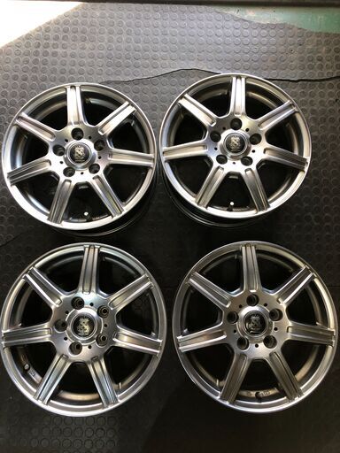 中古ホイール！15インチ 6J+50 5-114.3 4本セット マナレイスポーツ 
