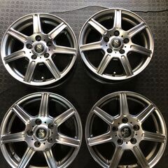 中古ホイール！15インチ　6J+50　5-114.3　４本セット　マナレイスポーツ