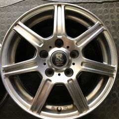 中古ホイール！15インチ　6J+50　5-114.3　４本セット　マナレイスポーツ