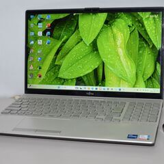中古ノートパソコン 富士通 AH55/E3 Windows11+office 爆速SSD512GB 