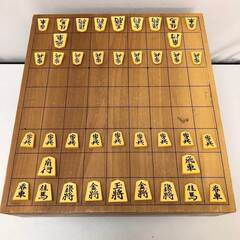 ss6922 足付き 将棋盤 3寸 天然木 33×36cm 駒付き 高さ