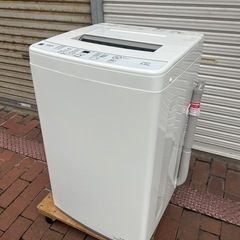 全自動電気洗濯機 2021年製 AQUA AQW-S6E8(KW) 6.0kg 