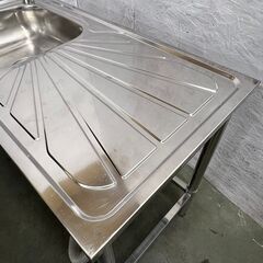 ステンレス製 1槽シンク 厨房用品 業務用 店舗用品 水栓付き W1000×D505×H780 Y0447