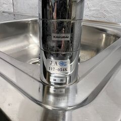 ステンレス製 1槽シンク 厨房用品 業務用 店舗用品 水栓付き W1000×D505×H780 Y0447