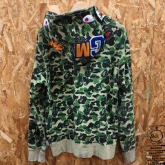 A BATHING APE　エイプ　ア ベイシング エイプ　シャークパーカー　カモフラ　ジップアップジャケット