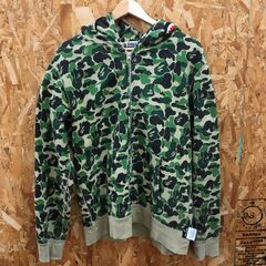 A BATHING APE　エイプ　ア ベイシング エイプ　シャークパーカー　カモフラ　ジップアップジャケット