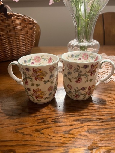 美品 MINTON  ミントン ハドンホール マグカップペア グリーン