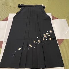 美品❗️卒業袴 桜柄 黒