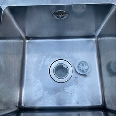 業務用 1槽シンク 幅450×奥450×高さ800+100(mm) BG付き バックガード付き 一層シンク 一層 1層 一槽 厨房機材 厨房機器 店舗用品 大阪