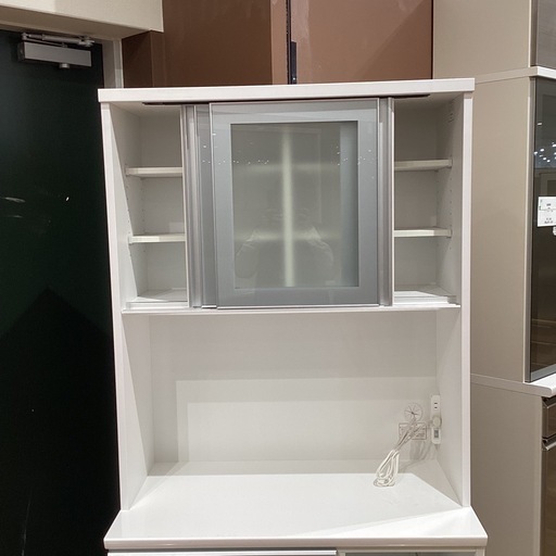 ジモティ来店特価!! 食器棚 マナベ ホワイト J-1245