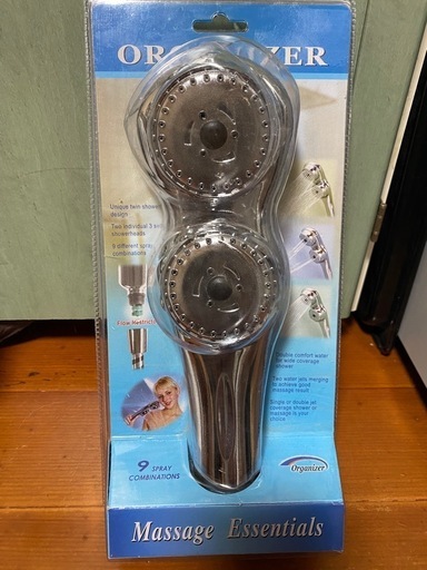 新品W流水シャワーヘッド