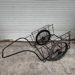  WY14/82 リヤカー 台車 運搬 搬送 手押し 古民具 昭和レトロ アンティーク ヴィンテージ 荷台サイズW80×D95cm ★直接引取限定〇