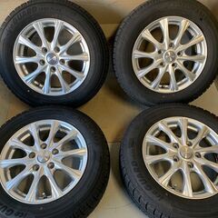 ☆バリ溝・傷なし☆　weds　joker　15インチ　6J　PCD114.3　5穴　ET53　ハブ径60　YOKOHAMA　アイスガード　195/65R15　2018年