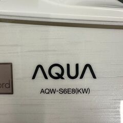ジモティ来店特価!!　洗濯機　アクア　AQW-S6E8　2021　　J-1143