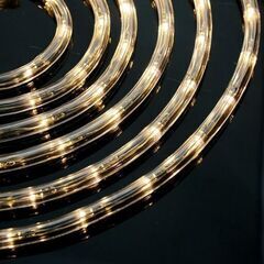 ➁【新品】シャンパンゴールド イルミネーション LED 2芯 50ｍ 1500球 電球色 屋外使用可