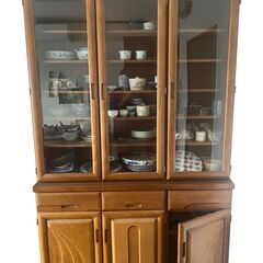 中古 MORITA 森田 食器棚 収納 キッチン収納 木製