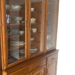 中古 MORITA 森田 食器棚 収納 キッチン収納 木製