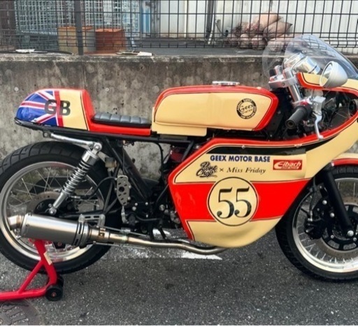 ヴィンテージレーサー風カスタム キャドウェル125 英車AJS