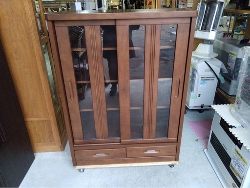 ⚡️廃盤希少モデル⚡️無印良品 MUJI 木製キャビネット ガラス引戸