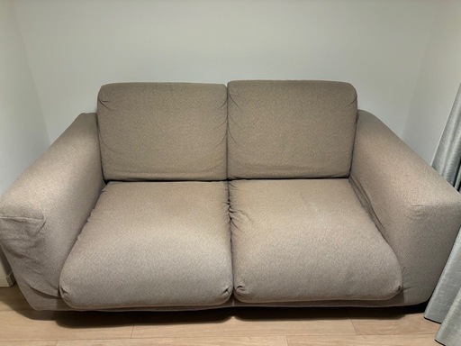 ☆ジモティ割あり☆ IKEA 2人掛けソファ ブラウン クリーニング済み KJ5502