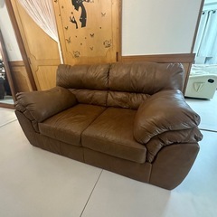 ★ジモティ割あり★  2人掛けソファー ブラウン H87×D87×W173 クリーニング済み OJ1147 ☆ジモティ割あり☆ 2人掛けソファー ブラウン H87×D87×W173 クリーニング