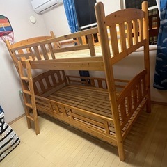 中古良品】木製2段ベット シングルサイズ スノコベット2段 大人用 子供用