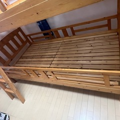 中古良品】木製2段ベット シングルサイズ スノコベット2段 大人用 子供用