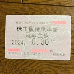 【11月18日以降受渡】相鉄株主優待乗車券定期型