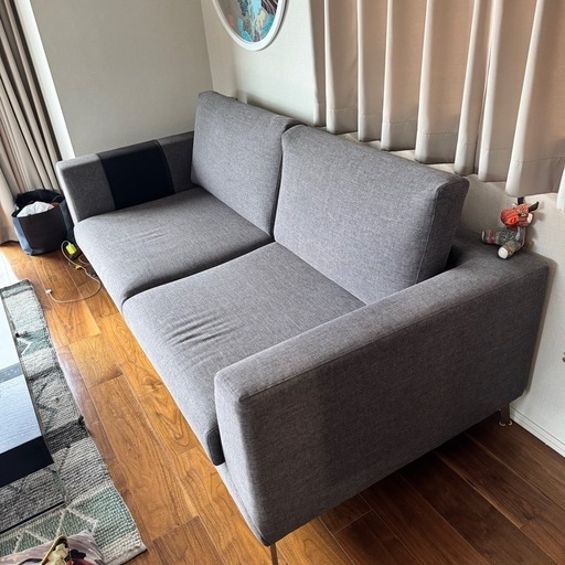 新品同様 LOWYA ロウヤ カウチソファセット 3人掛け ベルベット調