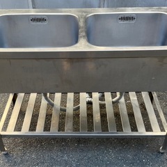 業務用 2槽シンク 幅1200×奥600×高さ800(mm) 二槽シンク 流し台 二層シンク 二層 2層 厨房 店舗用品 厨房機器 大阪発 業務用 2槽シンク 幅1200×奥600×高さ800(mm) 二