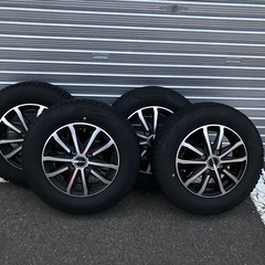 アルミとスタッドレスタイヤの4本セット　ブリザックVRX2 145/80R13 ワンシーズンのみ