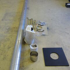 薪ストーブ煙突部材　SUSスパイラルΦ150×L定尺４m　他チーズ等各種