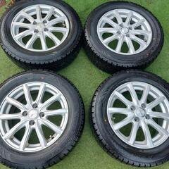 🆕積雪前に冬支度☃️185/65R15コンパクトカーにスタッドレスタイヤ&アルミホイール４本セット🆕
