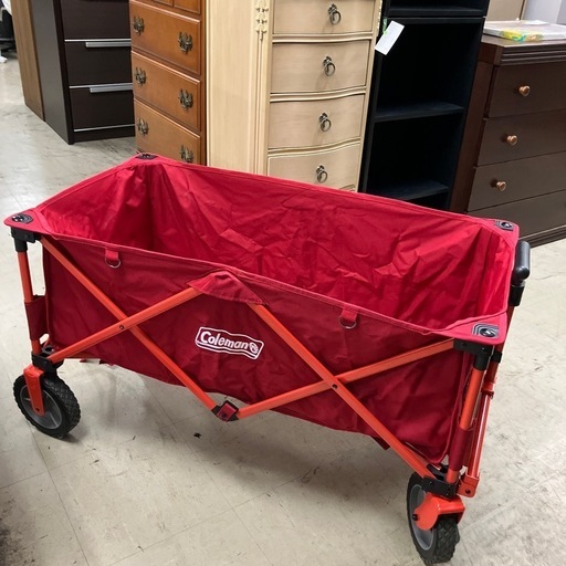 K2411-246 Coleman アウトドアワゴン レッド 中古 汚れあり