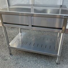 業務用 タニコー 引戸付き作業台 調理台 900×600×800+800 大阪