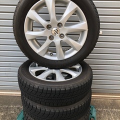 No.102スタッドレス165/60/15 4H PCD100 アルミ付4本セット