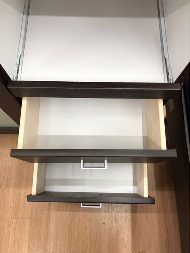 ☆ジモティ割あり☆ 高橋木工 レンジボード グレー H195×D51×W120.3