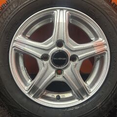 【BS BLIZZAK VRX 145/80R13】スタッドレス【BS BALMINUM 13インチ 4J4HPCD100+45】20年製 タント ムーヴ ワゴンR N-BOX等　(KTE150)
