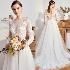 美晴ドレス　ウェディングドレス インポートドレス　
刺繍　前撮り　結婚式