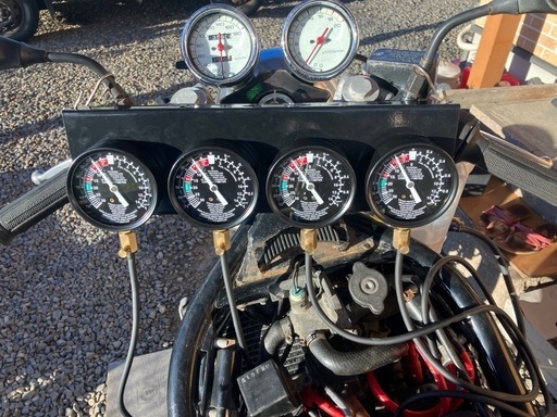 バンディット250 GJ74A 整備 キャブ清掃同調 フォーク清掃シール交換