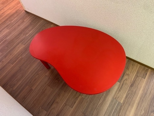 訳あり ガラステーブル ビーンズ型 高さ75cm☆ PayPay(ペイペイ)決済 