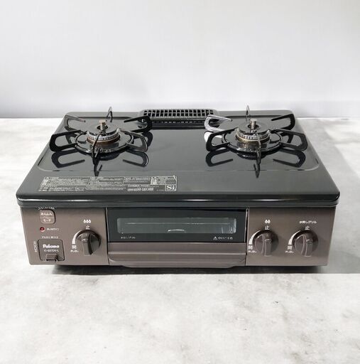24Y766 ジA 【美品】 Paloma パロマ グリル付きテーブルコンロ IC-S37DX-L LPガス用 左強火力 2021年製 ガステーブル