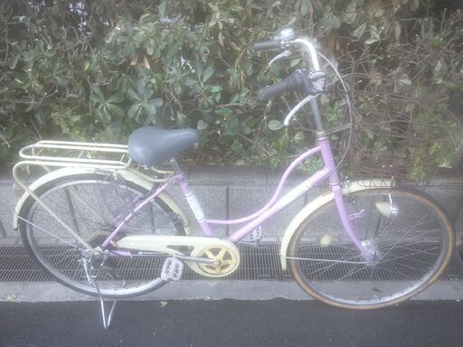 26㌅オートライト変速付き折り畳み軽快車(パープルカラー) 楽天市場