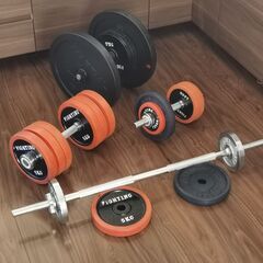ダンベル　バーベル一式　筋トレ ダンベル バーベル トレーニングセット 筋トレ ダンベル