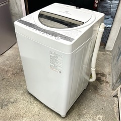札幌市内配送可 20年製 TOSHIBA 東芝 6kg 全自動洗濯機 AW-6G9-W グランホワイト