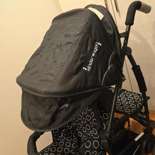 Kinderwagon　キンダーワゴン　JUMP　 2人乗りベビーカー ブラック キンダーワゴン DUOシティ JUMP 2人乗りベビーカー