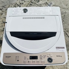 【❗️✨高年式✨❗️】SHARP🌟全自動洗濯機6kg🌟2022年製