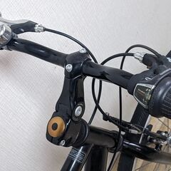 メンテ済！クロスバイク ブラック PayPay払いOK!