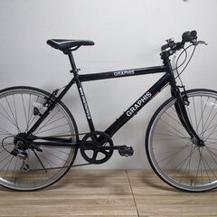 メンテ済！クロスバイク ブラック PayPay払いOK!