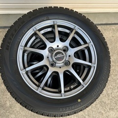 ①たけひこ☆155/65R14☆バリ山BSスタッドレス☆アルミホイール付き ①N＆N様専用☆155/65R14☆バリ山BSスタッドレス☆アルミホイール付き